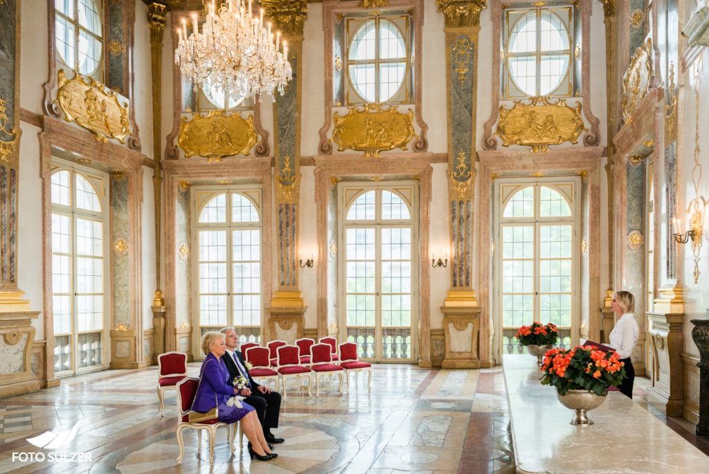 Marmorsaal bei Hochzeit in Mirabell, Salzburg