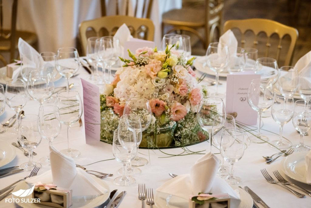 Hochzeit Salzburg Alte Residenz Tischschmuck